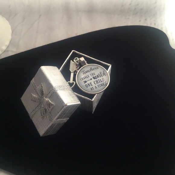 New Celebrate "Teachers" Silver Necklace - Picture 4 of 4